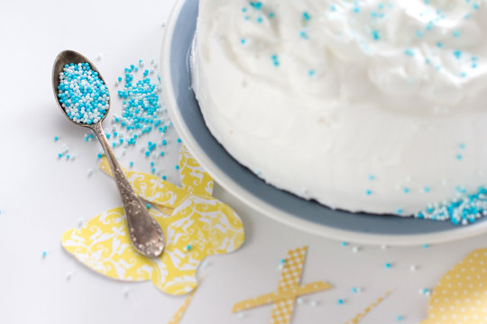sweet cake with sprinkles