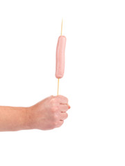 Sausage on a skewer.