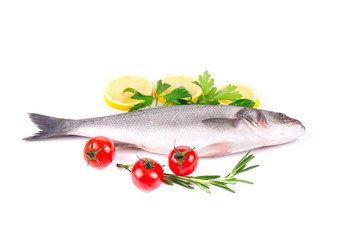 Fresh seabass with lemon