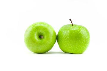 Fresh green apple isolated on white background