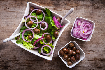 Fresh mixed vegetables salad