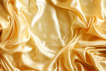 Background of gold folded silk
