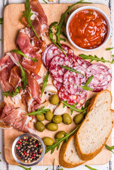 Meat set for a quick snack