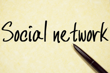 social network text write on paper