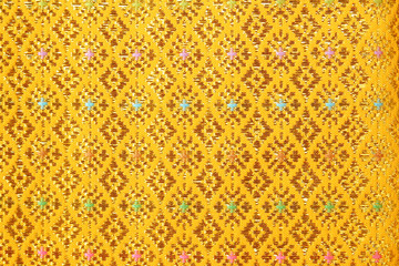 gold guipure, embroidery on cloth texture