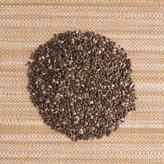 Circle of chia seeds