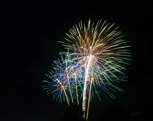 New Year celebration fireworks.