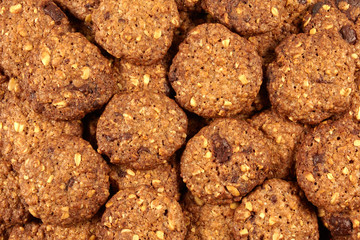 Bio cereal biscuits with chocolate chips and nuts