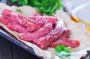 raw meat