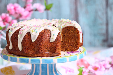 Carrot cakewith walnut and almond