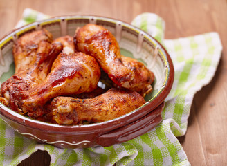 Roasted chicken legs