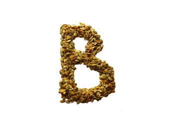 letter b on a white background