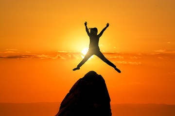 jumping woman Silhouette