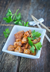 fried meat