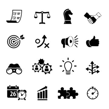 Strategy and Business Icon set