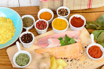 fish fillets with spices
