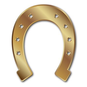 Ferro di cavallo d'oro Stock Vector | Adobe Stock