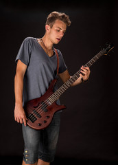 Obraz premium Bass guitarist.