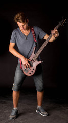 Obraz premium Bass guitarist.