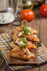 Appetizer bruschetta.