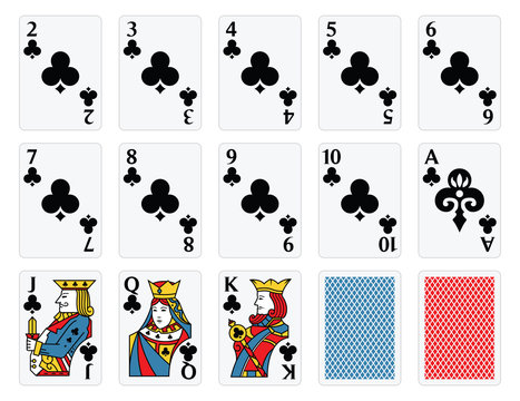 Playing Cards -  Clubs Set