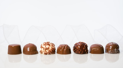 Assorted chocolate pralines