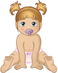 zuckersüßes Mädchen lunzt frech in die Kamera