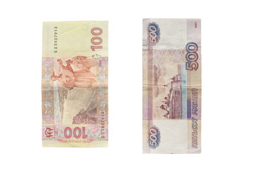 Рубль и гривна