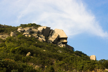 Rock shaped like a mask