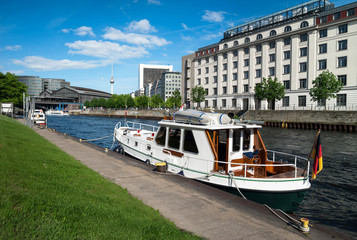 River boat on Spree in Berlin