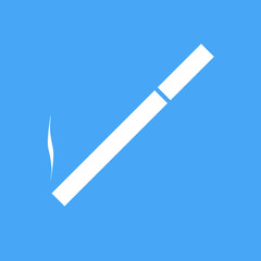 Icon cigarettes on a blue background.