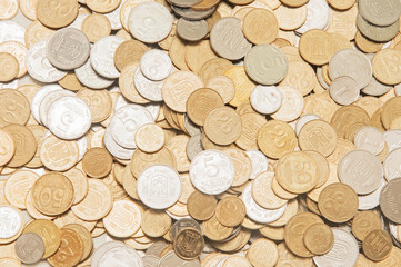 Ukrainian coins background