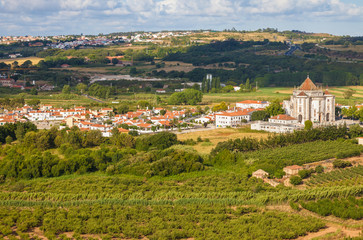 Fototapeta na wymiar Santuario do Sr. da Pedra seen from Obidos, Portugal