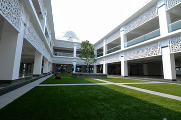 Courtyard of Cyberjaya Mosque in Cyberjaya, Malaysia