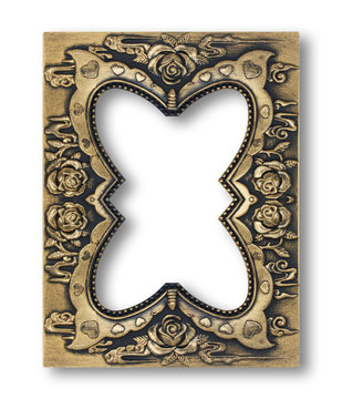 antique frame isolated on white background