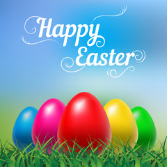 Happy Easter Typographical Background