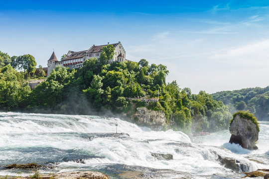 Rheinfall, Waterfall of the river Rhein at Neuhausen, Schaffhaus