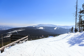 Widok z Czarnej Góry na Śnieżnik Kłodzki (1425 m npm)