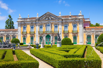 The ceremonial facade of the corps de logis. Queluz, Portugal