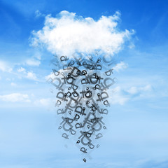 Cloud and money rain