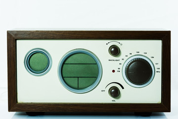 Antique radio or old radio classic wood