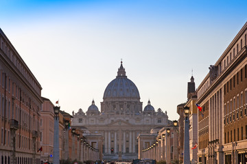 Fototapeta na wymiar St. Peter's Basilica, Vaticano, Roma, Italiy