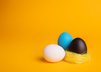 eggs on a yellow background