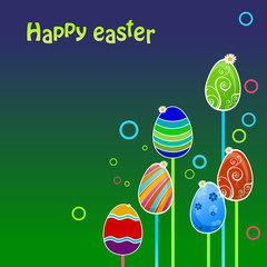 Vector illustration of Easter eggs