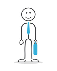 Businessman with briefcase and tie