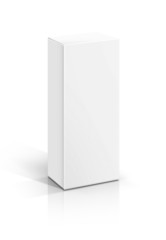 White paper box isolated on white background