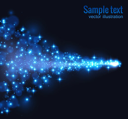 Illustartion of Gold glittering star dust circle