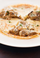 pancakes with meat