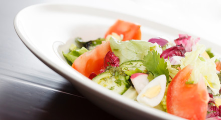 vegetable salad with egg
