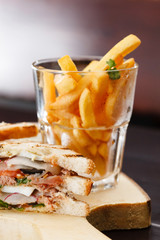 sandwich with french fries